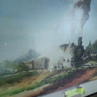 Cuadro tren vapor vintage oferta