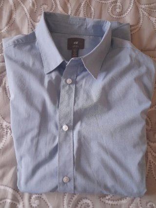 Camisa H&M Azul Talla XL