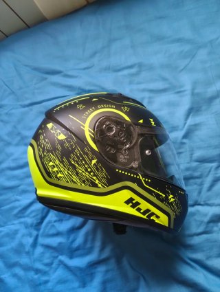 Casco Moto HJC Street Design Amarillo