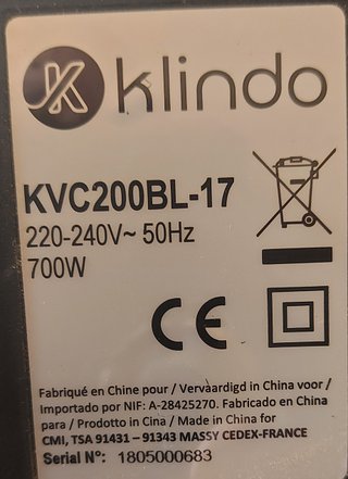 Depósito y filtros aspirador Klindo