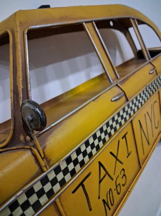 Insegna Taxi Metallo NYC Giallo