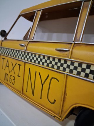 Insegna Taxi Metallo NYC Giallo