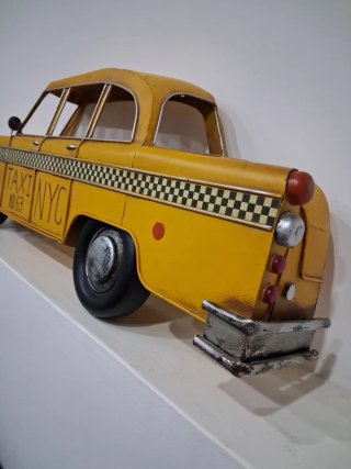 Insegna Taxi Metallo NYC Giallo