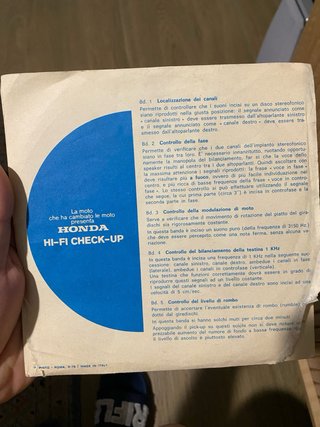 Disco 45 giri pubblicitario Honda Living Free 1976