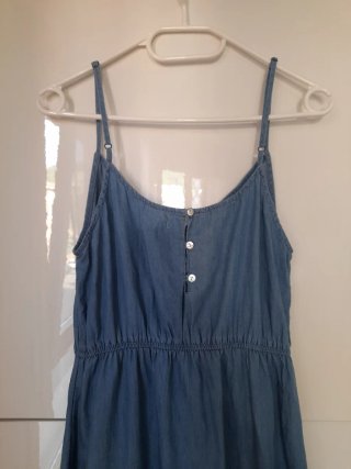 Vestido largo boho Springfield azul