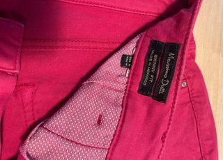 Pantalones Massimo Dutti efecto piel negros