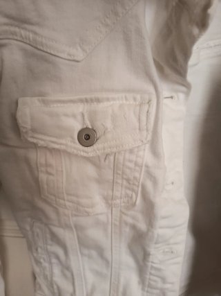 Chaqueta vaquera blanca Zara Talla XS