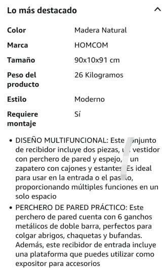 Mueble recibidor con espejo y zapatero