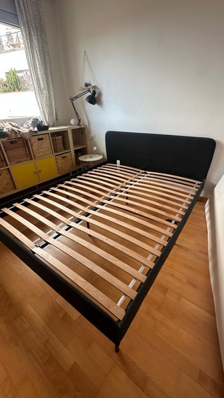 Cama Ikea SLATTUM + Colchón ÅBYGDA 160x200