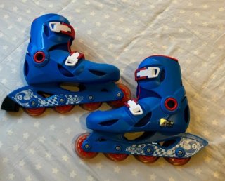Patines niño Decathlon Talla 32-34 + Protecciones