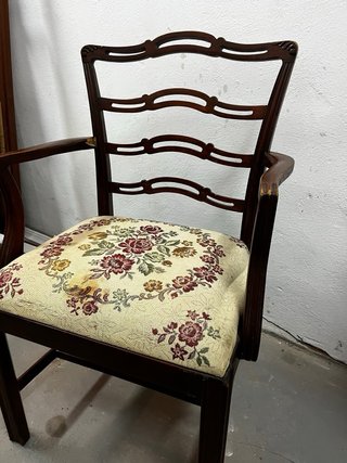 6 Sillas de Comedor Madera Tapizadas