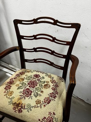 6 Sillas de Comedor Madera Tapizadas