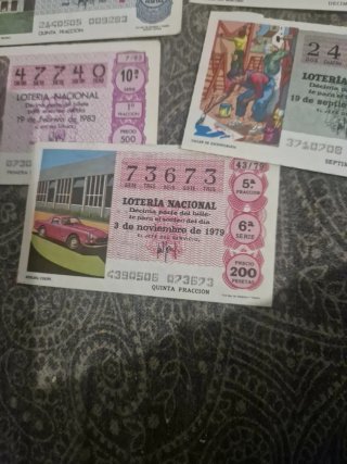 Lotería Nacional Billetes Antiguos (Lotes)