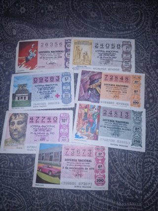Lotería Nacional Billetes Antiguos (Lotes)