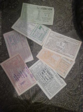 Lotería Nacional Billetes Antiguos (Lotes)