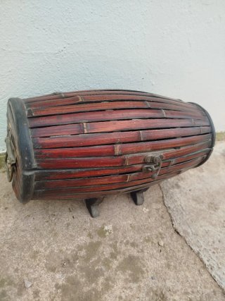 Baúl decorativo barril bambú