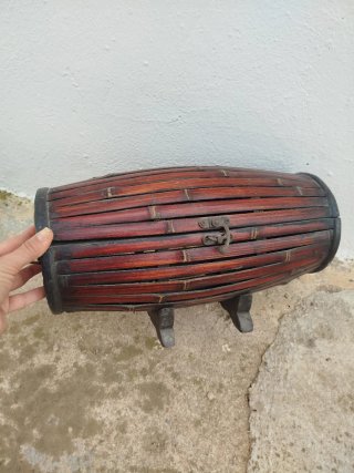 Baúl decorativo barril bambú