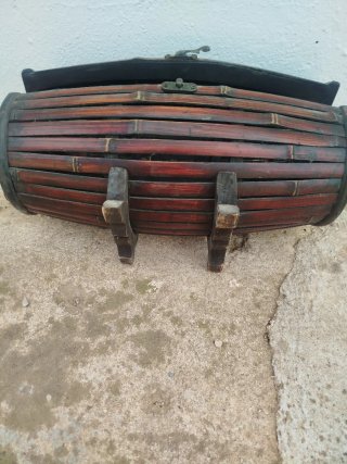 Baúl decorativo barril bambú