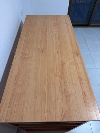 Escritorio 120x45 efecto madera