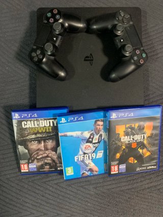 PS4 Slim 1TB Negra + 3 Juegos