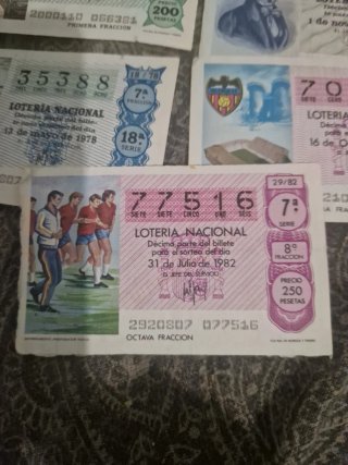 Lotería Nacional Billetes Antiguos (Lote)
