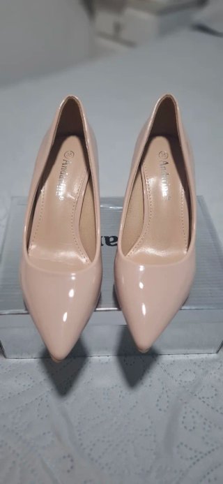 Zapatos Stilettos Charol Nude Elegantes