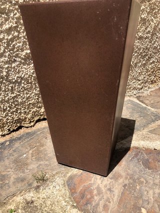 4 Macetas alta de diseño de polietireno marrón