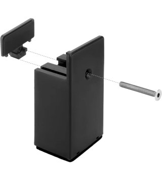 Pack 4 Elevadores Muebles 10cm Negro