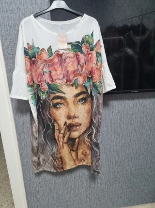 Vestido estampado mujer talla única