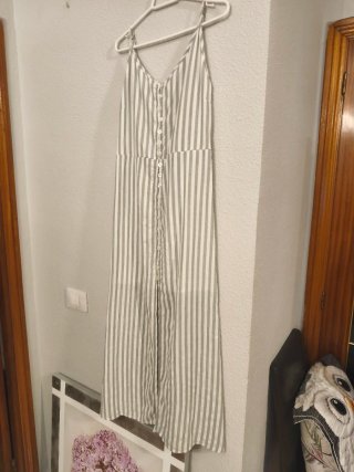 Vestido Verano Coconut Talla M Rayas Verde Blanco