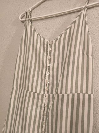 Vestido Verano Coconut Talla M Rayas Verde Blanco