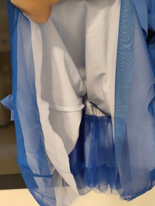 Completo elegante blu bimba 7/8/9 anni