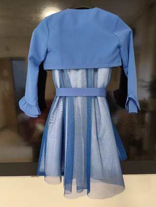Completo elegante blu bimba 7/8/9 anni