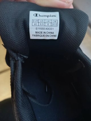 Zapatillas Champion Negras con Brillo