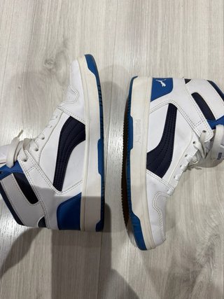 Zapatillas altas Puma blancas y azules