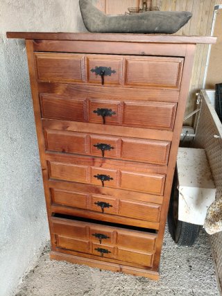 Mueble de cajones de madera 2 unidades