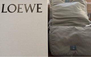 Bolso Loewe Goya Puffer Gris Funda