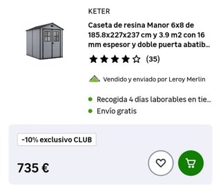Caseta de resina Keter Manor 6x8