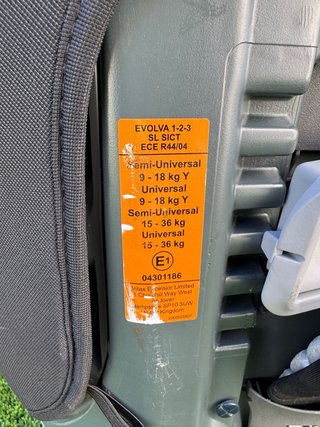 Britax Römer Evolva ISOFIX SICT 9-36kg