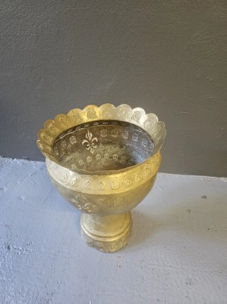 Decoración latón/bronce con pedestal