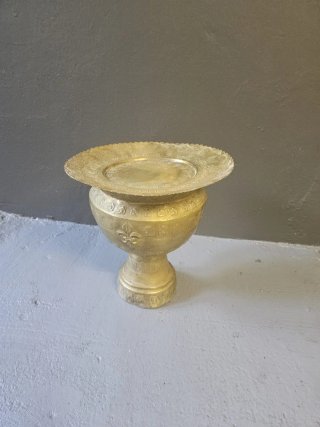 Decoración latón/bronce con pedestal