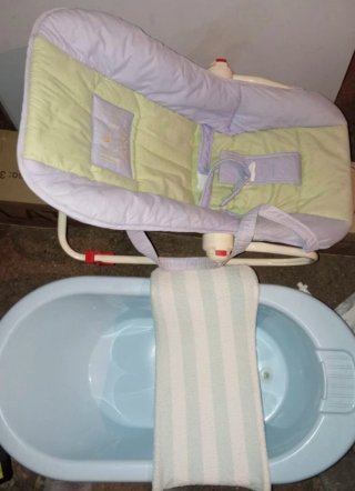 Tumbona y bañera para bebé