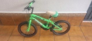 Bicicleta infantil 16 verde