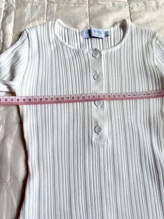 Body a costine panna con bottoncini | In The Style