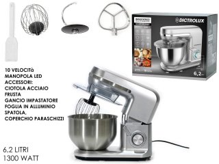 Planetaria Dictrolux 1300W 6.2L Acciaio Inox