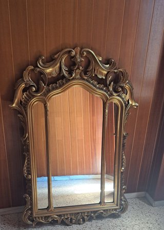 Espejo Vintage Dorado Bronce