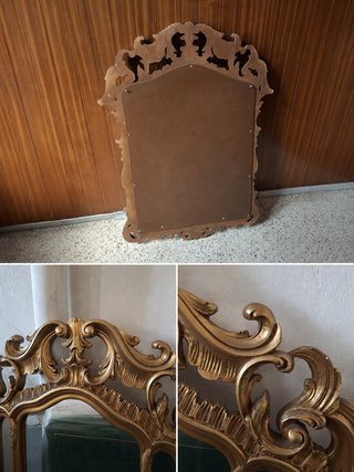 Espejo Vintage Dorado Bronce