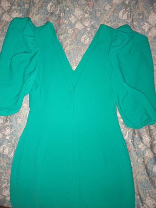 Vestido evento midi verde T-M