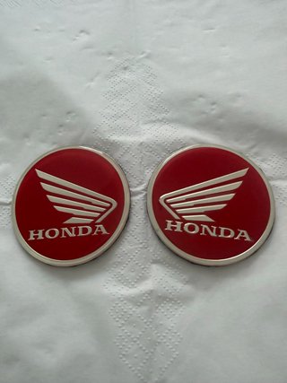 2 Pegatinas Honda 3D Rojas 6cm