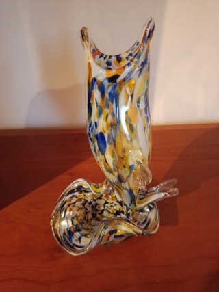 Jarrón Murano Pez Multicolor